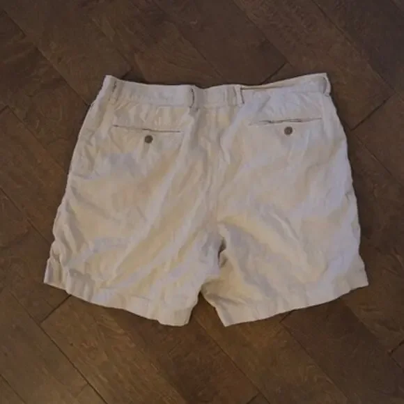 Todd Snyder High Rise Cotton/Linen Shorts White Men Size 38